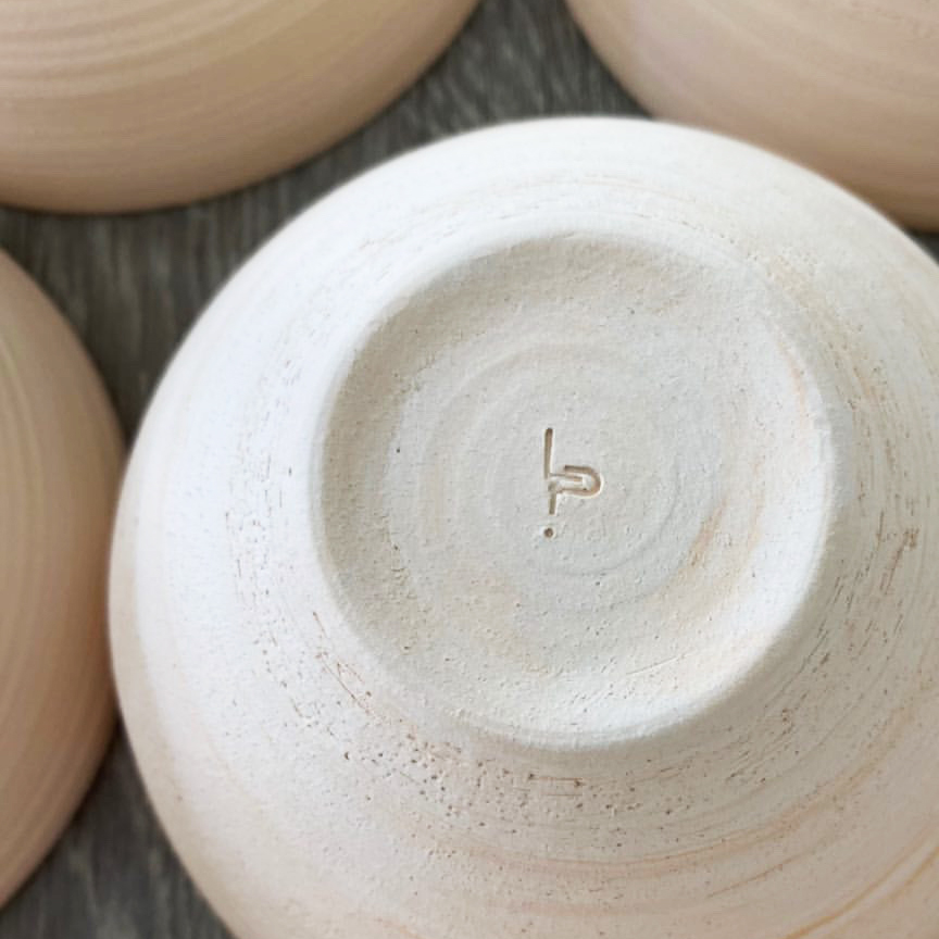 Leigh Pottery Ceramics Branding Logo GIF
